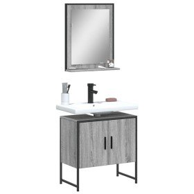 Set de muebles de baño 2 pzas madera de ingeniería gris sonoma Set de muebles de baño 2 pzas madera de ingeniería gris sonoma