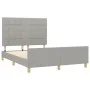 Estructura de cama con cabecero de tela gris claro 140x200 cm de vidaXL, Camas y somieres - Ref: Foro24-3125057, Precio: 232,...
