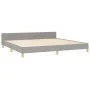 Light gray fabric bed frame with headboard 200x200 cm by vidaXL, Beds and slatted bases - Ref: Foro24-3124919, Price: 233,41 ...