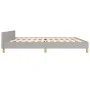 Light gray fabric bed frame with headboard 200x200 cm by vidaXL, Beds and slatted bases - Ref: Foro24-3124919, Price: 233,41 ...