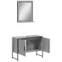 Set de muebles de baño 2 pzas madera de ingeniería gris sonoma