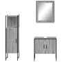 Set de muebles de baño 3 pzas madera contrachapada gris sonoma