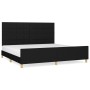 Bed frame with black fabric headboard 200x200 cm by vidaXL, Beds and slatted bases - Ref: Foro24-3125083, Price: 268,38 €, Di...