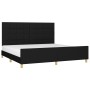 Bed frame with black fabric headboard 200x200 cm by vidaXL, Beds and slatted bases - Ref: Foro24-3125083, Price: 268,38 €, Di...