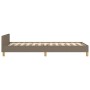 Bed frame with headboard in taupe gray fabric 100x200 cm by vidaXL, Beds and slatted bases - Ref: Foro24-3125280, Price: 156,...