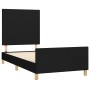 Bed frame with black fabric headboard 90x200 cm by vidaXL, Beds and slatted bases - Ref: Foro24-3124865, Price: 141,82 €, Dis...