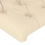 Bettgestell mit cremefarbenem Stoffkopfteil 90x200 cm von vidaXL, Betten und Lattenroste - Ref: Foro24-3125273, Preis: 161,52...