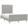 Estructura de cama con cabecero de tela gris claro 120x200 cm de vidaXL, Camas y somieres - Ref: Foro24-3124960, Precio: 159,...