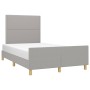 Light gray fabric bed frame with headboard 120x200 cm by vidaXL, Beds and slatted bases - Ref: Foro24-3124960, Price: 160,85 ...