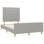 Estructura de cama con cabecero de tela gris claro 120x200 cm de vidaXL, Camas y somieres - Ref: Foro24-3124960, Precio: 159,...