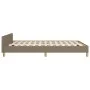 Bed frame with headboard in taupe gray fabric 140x190 cm by vidaXL, Beds and slatted bases - Ref: Foro24-3124891, Price: 240,...