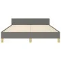 Bed frame with headboard in dark gray fabric 140x200 cm by vidaXL, Beds and slatted bases - Ref: Foro24-3124896, Price: 230,3...
