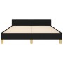 Bed frame with black fabric headboard 140x190 cm by vidaXL, Beds and slatted bases - Ref: Foro24-3125051, Price: 216,38 €, Di...