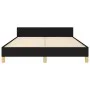 Bed frame with black fabric headboard 140x190 cm by vidaXL, Beds and slatted bases - Ref: Foro24-3125051, Price: 233,00 €, Di...