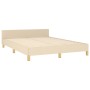 Bed frame with cream fabric headboard 140x190 cm by vidaXL, Beds and slatted bases - Ref: Foro24-3125054, Price: 216,26 €, Di...