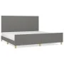 Estructura de cama con cabecero tela gris oscuro 200x200 cm de vidaXL, Camas y somieres - Ref: Foro24-3124920, Precio: 246,72...