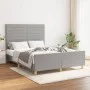 Light gray fabric bed frame with headboard 140x190 cm by vidaXL, Beds and slatted bases - Ref: Foro24-3125130, Price: 221,37 ...