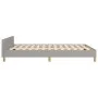 Light gray fabric bed frame with headboard 140x190 cm by vidaXL, Beds and slatted bases - Ref: Foro24-3125130, Price: 221,37 ...