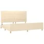 Bed frame with cream fabric headboard 200x200 cm by vidaXL, Beds and slatted bases - Ref: Foro24-3125086, Price: 231,99 €, Di...