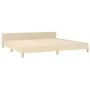 Bed frame with cream fabric headboard 200x200 cm by vidaXL, Beds and slatted bases - Ref: Foro24-3125086, Price: 231,99 €, Di...