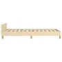 Bed frame with cream fabric headboard 80x200 cm by vidaXL, Beds and slatted bases - Ref: Foro24-3125257, Price: 165,25 €, Dis...