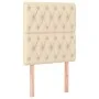 Bed frame with cream fabric headboard 80x200 cm by vidaXL, Beds and slatted bases - Ref: Foro24-3125257, Price: 165,25 €, Dis...