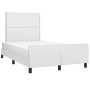 White synthetic leather headboard bed frame 120x200 cm by vidaXL, Beds and slatted bases - Ref: Foro24-3125501, Price: 150,26...