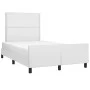 White synthetic leather headboard bed frame 120x200 cm by vidaXL, Beds and slatted bases - Ref: Foro24-3125501, Price: 150,26...