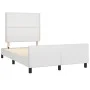 White synthetic leather headboard bed frame 120x200 cm by vidaXL, Beds and slatted bases - Ref: Foro24-3125501, Price: 150,26...