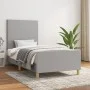 Light gray fabric bed frame with headboard 90x200 cm by vidaXL, Beds and slatted bases - Ref: Foro24-3124863, Price: 132,63 €...