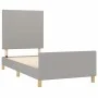 Light gray fabric bed frame with headboard 90x200 cm by vidaXL, Beds and slatted bases - Ref: Foro24-3124863, Price: 132,63 €...