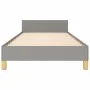Light gray fabric bed frame with headboard 90x200 cm by vidaXL, Beds and slatted bases - Ref: Foro24-3124863, Price: 132,63 €...
