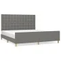 Bettgestell mit Kopfteil aus dunkelgrauem Stoff 180x200 cm von vidaXL, Betten und Lattenroste - Ref: Foro24-3125398, Preis: 2...