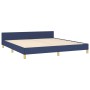 Estructura de cama con cabecero de tela azul 180x200 cm de vidaXL, Camas y somieres - Ref: Foro24-3125241, Precio: 231,38 €, ...