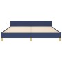 Estructura de cama con cabecero de tela azul 180x200 cm de vidaXL, Camas y somieres - Ref: Foro24-3125241, Precio: 231,38 €, ...