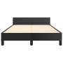 Estructura de cama con cabecero cuero sintético negro 120x200cm de vidaXL, Camas y somieres - Ref: Foro24-3125439, Precio: 17...