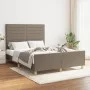 Bed frame with headboard in taupe gray fabric 140x190 cm by vidaXL, Beds and slatted bases - Ref: Foro24-3125134, Price: 236,...