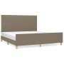 Estructura de cama con cabecero de tela gris taupe 180x200 cm de vidaXL, Camas y somieres - Ref: Foro24-3125239, Precio: 238,...