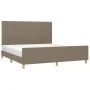 Bed frame with headboard in taupe gray fabric 180x200 cm by vidaXL, Beds and slatted bases - Ref: Foro24-3125239, Price: 228,...