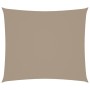 Toldo de vela rectangular tela Oxford gris taupe 2x2,5 m