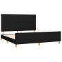 Bed frame with black fabric headboard 180x200 cm by vidaXL, Beds and slatted bases - Ref: Foro24-3124913, Price: 242,86 €, Di...