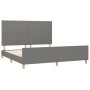 Bettgestell mit Kopfteil aus dunkelgrauem Stoff 160x200 cm von vidaXL, Betten und Lattenroste - Ref: Foro24-3124904, Preis: 2...