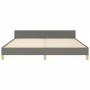 Bed frame with headboard dark gray fabric 160x200 cm by vidaXL, Beds and slatted bases - Ref: Foro24-3124904, Price: 227,17 €...