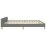 Bed frame with headboard dark gray fabric 160x200 cm by vidaXL, Beds and slatted bases - Ref: Foro24-3124904, Price: 227,17 €...
