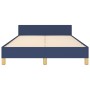 Bed frame with blue fabric headboard 120x200 cm by vidaXL, Beds and slatted bases - Ref: Foro24-3125047, Price: 169,33 €, Dis...