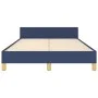 Bed frame with blue fabric headboard 120x200 cm by vidaXL, Beds and slatted bases - Ref: Foro24-3125047, Price: 167,10 €, Dis...
