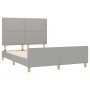 Light gray fabric bed frame with headboard 140x200 cm by vidaXL, Beds and slatted bases - Ref: Foro24-3124976, Price: 208,05 ...