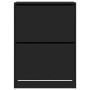 Mueble zapatero con 2 cajones abatibles negro 80x42x108 cm