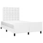 White synthetic leather headboard bed frame 120x200 cm by vidaXL, Beds and slatted bases - Ref: Foro24-3125562, Price: 157,03...