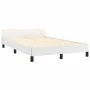 White synthetic leather headboard bed frame 120x200 cm by vidaXL, Beds and slatted bases - Ref: Foro24-3125562, Price: 157,03...